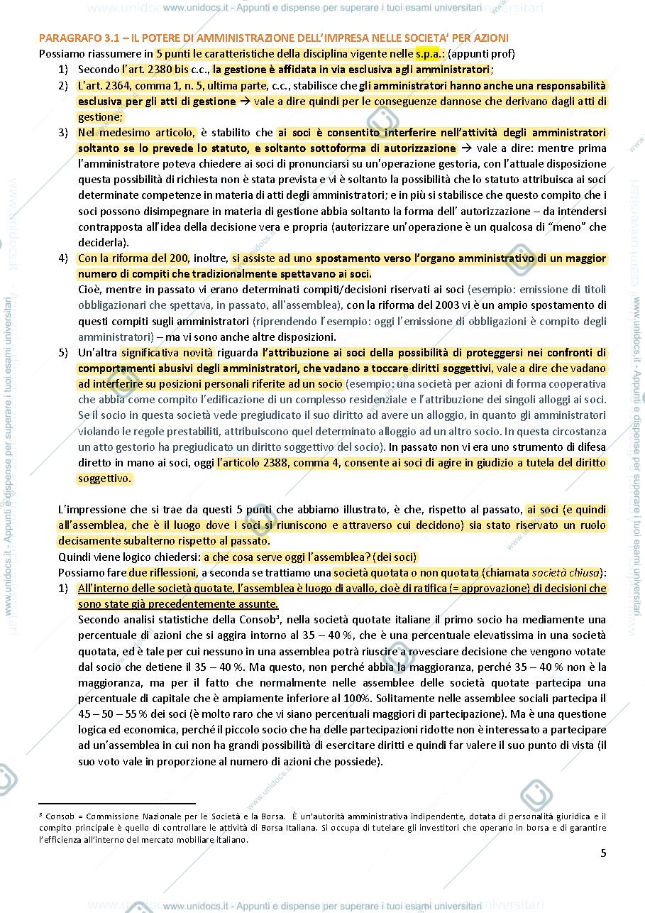 Anteprima pagina 5 — Appunti Diritto commerciale II