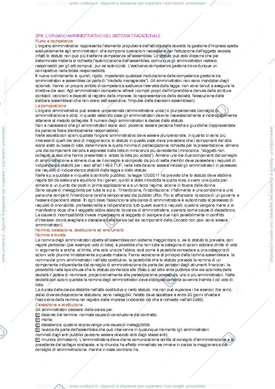 Anteprima pagina 1 — riassunto diritto commerciale