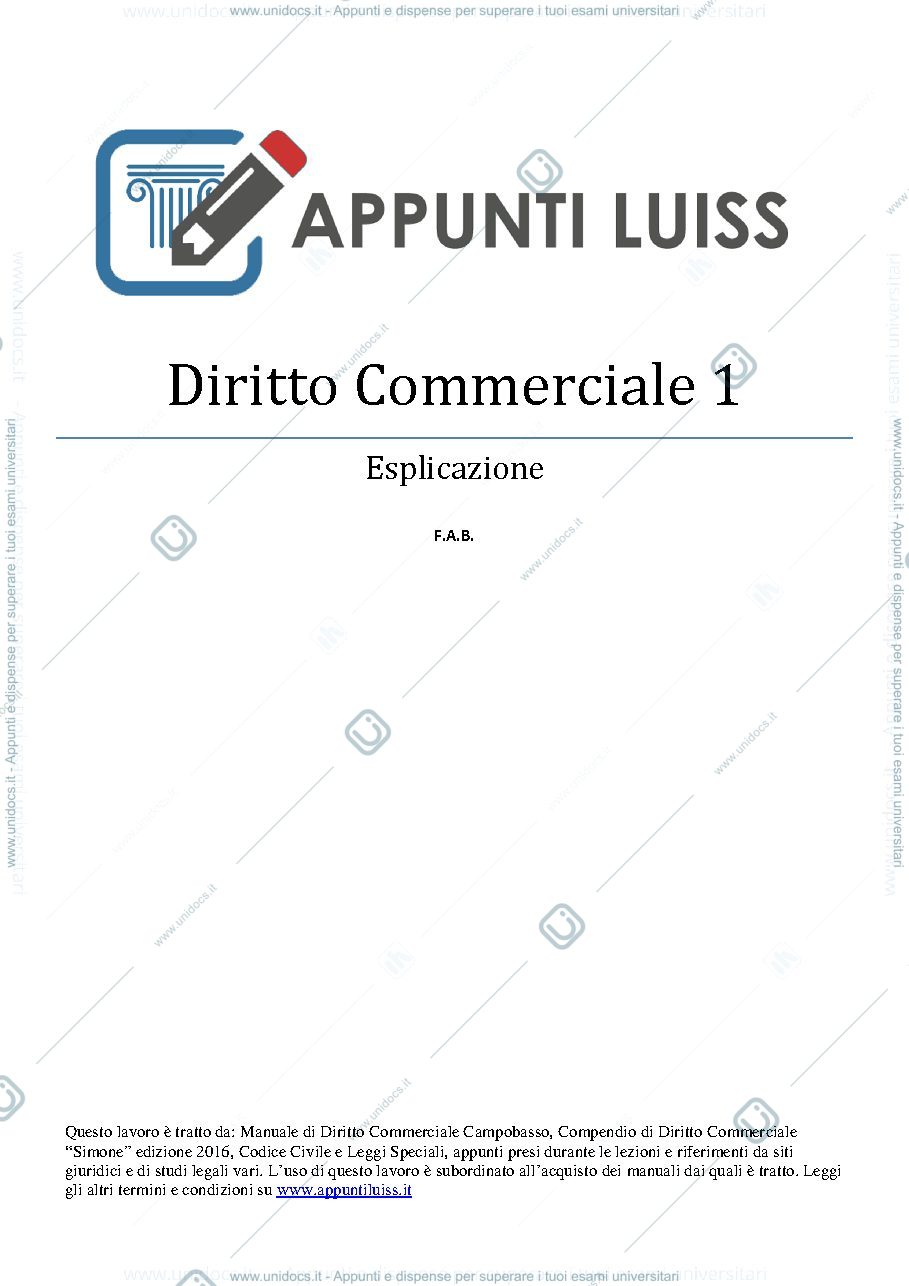 Anteprima pagina 1 — Riassunti