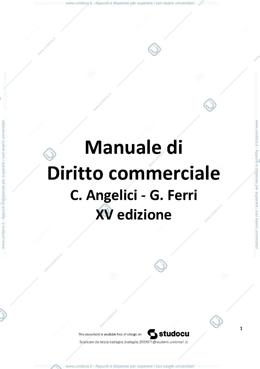 Anteprima pagina 2 — Manuale di Diritto Commerciale Ferri