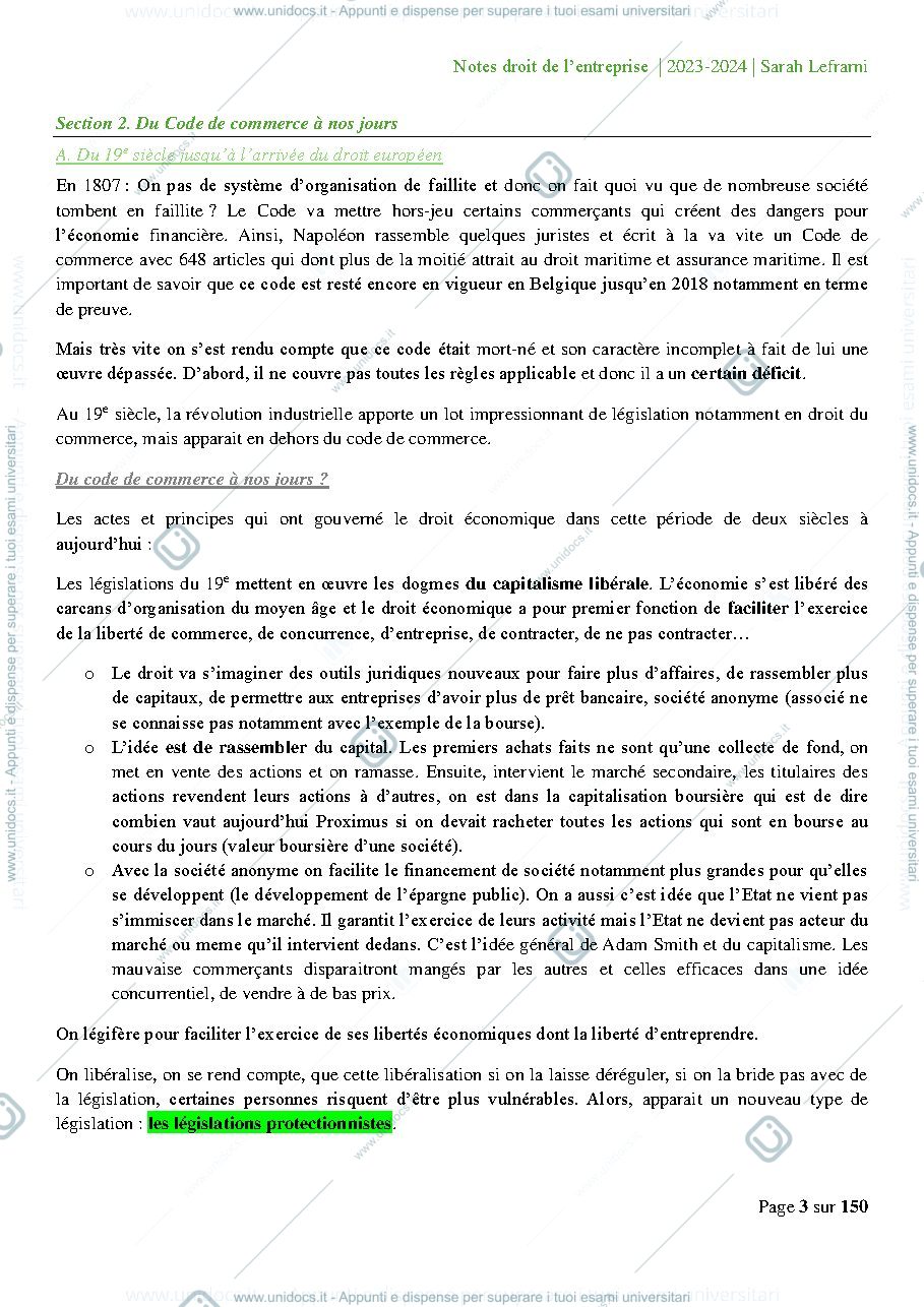 Anteprima pagina 3 — Droit de l'entreprise 