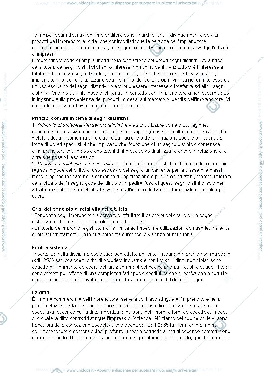 Anteprima pagina 1 — Segni distintivi