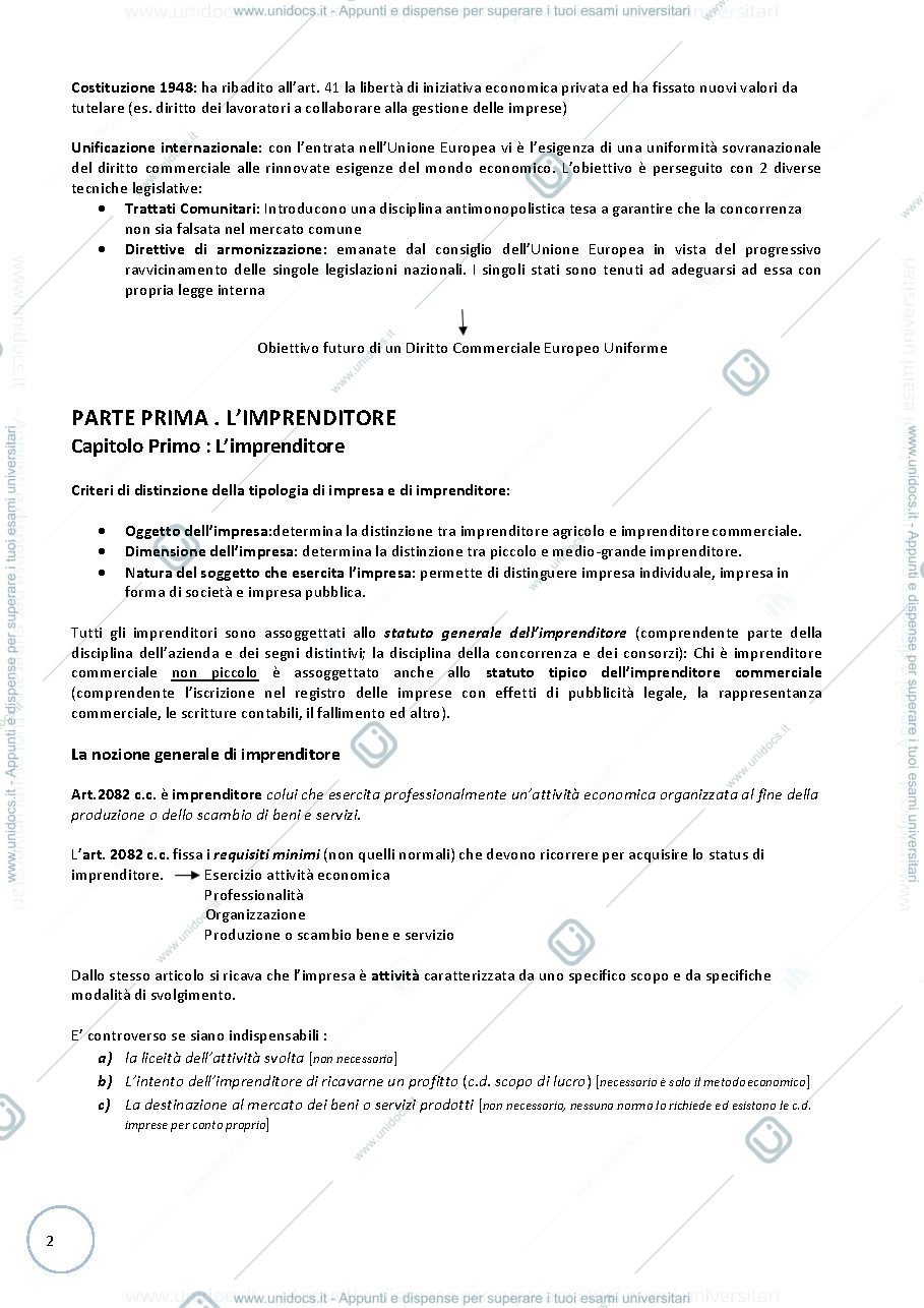 Anteprima pagina 2 — Diritto commerciale 