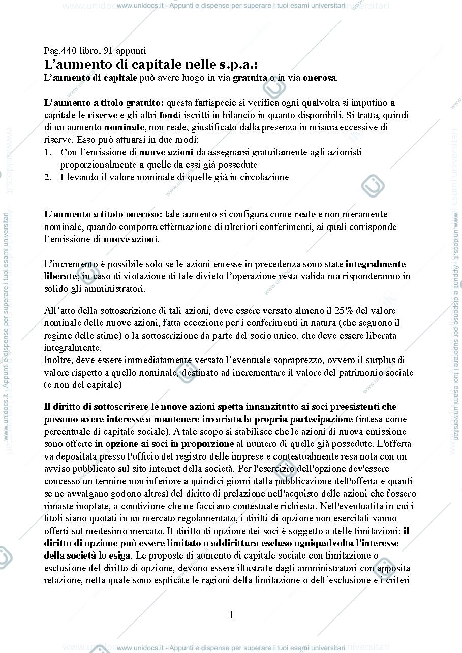 Anteprima pagina 1 — diritto commerciale