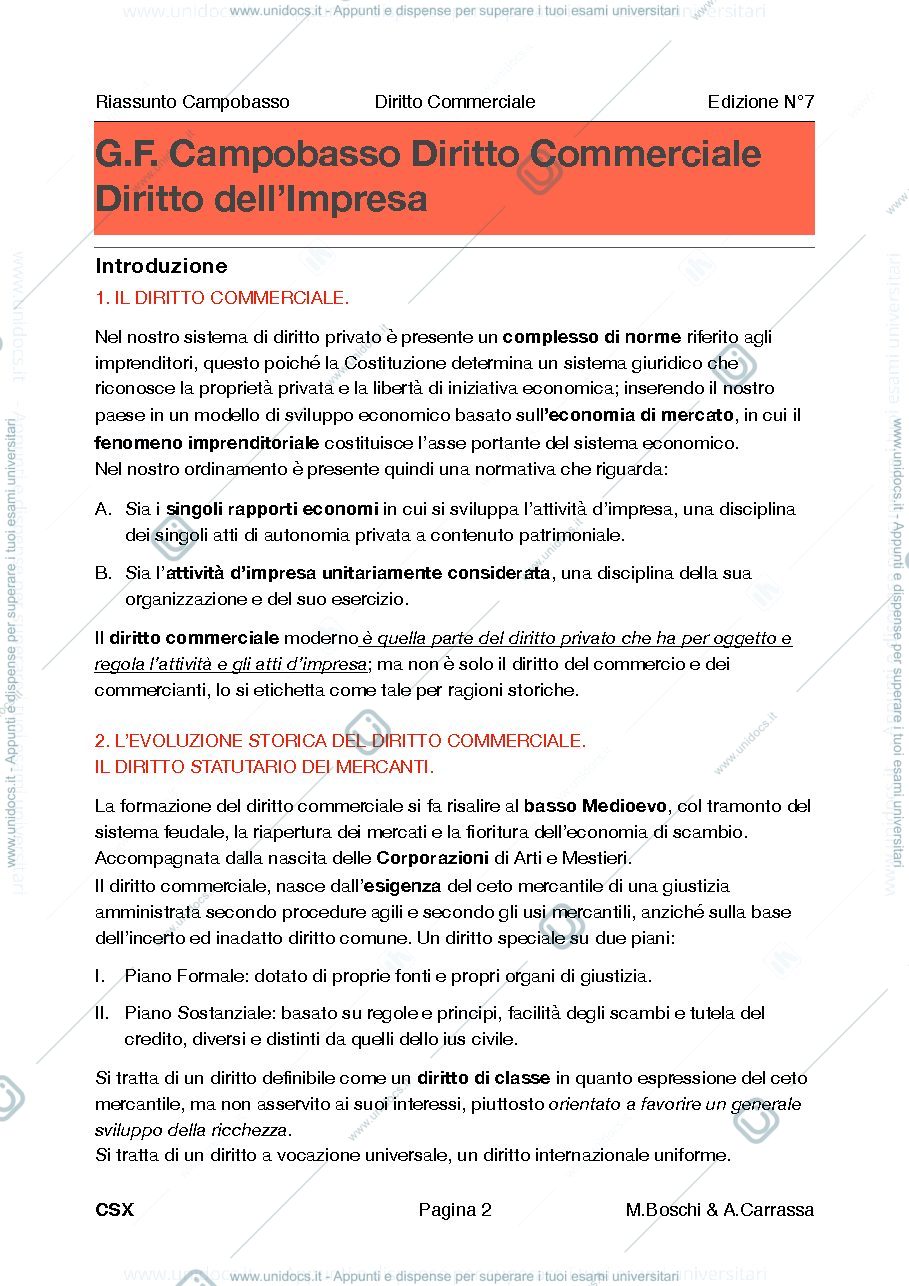 Anteprima pagina 2 — Appunti di diritto commerciale 