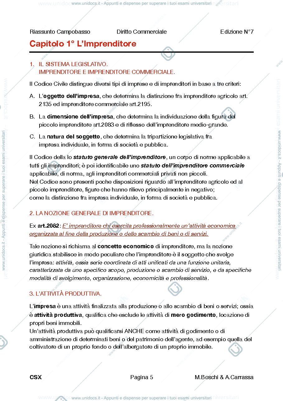 Anteprima pagina 5 — Appunti di diritto commerciale 