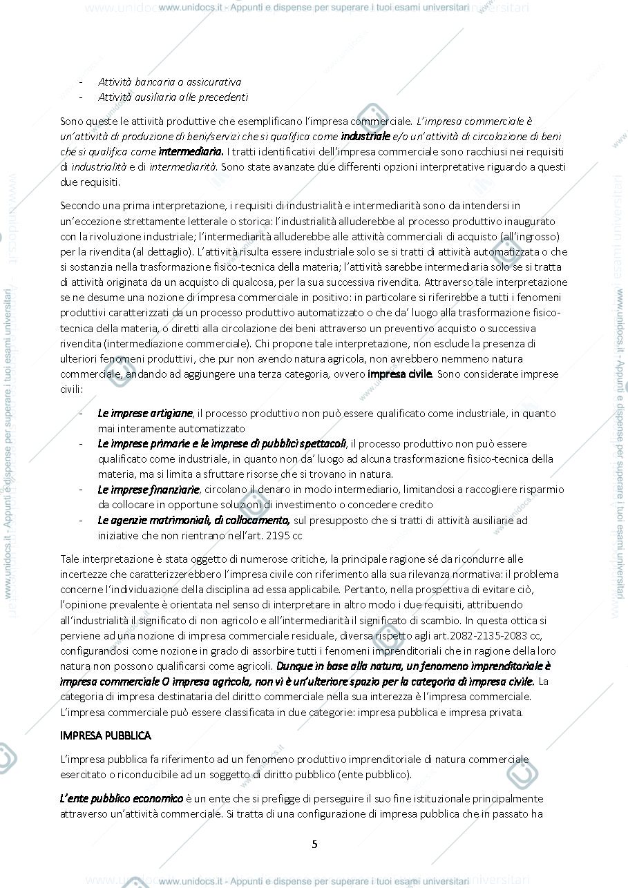 Anteprima pagina 5 — Diritto  commerciale 