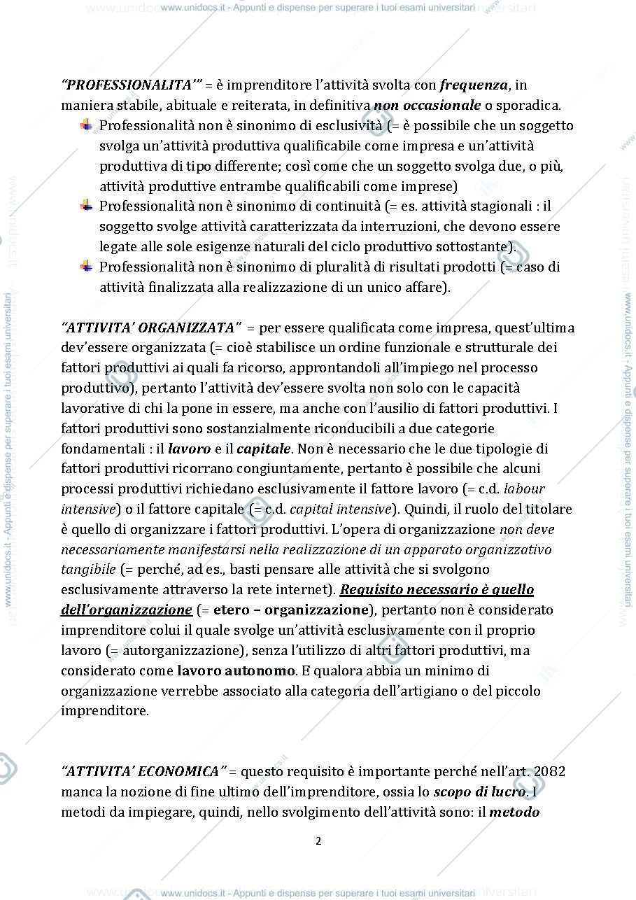 Anteprima pagina 2 — Appunti diritto commerciale con integrazione libro