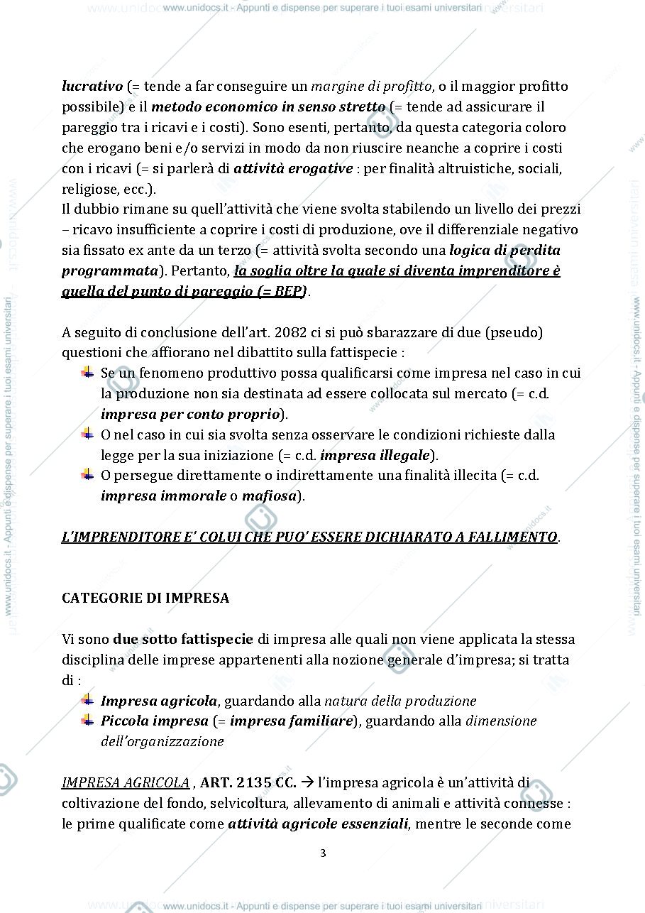 Anteprima pagina 3 — Appunti diritto commerciale con integrazione libro