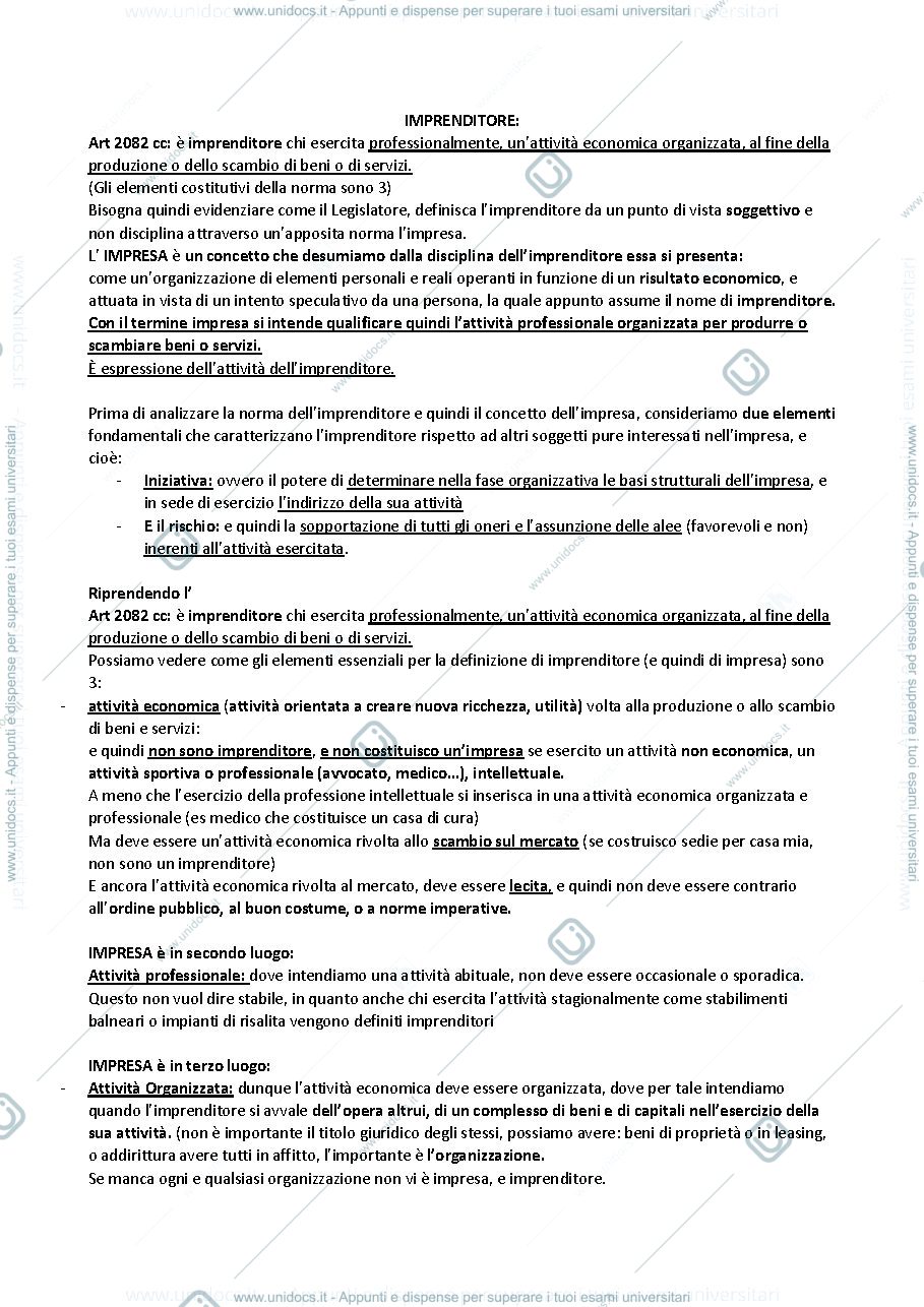 Anteprima pagina 2 — Riassunti DIRITTO COMMERCIALE