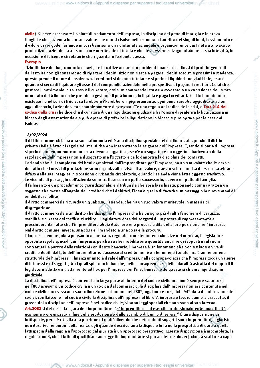 Anteprima pagina 2 — diritto commerciale 