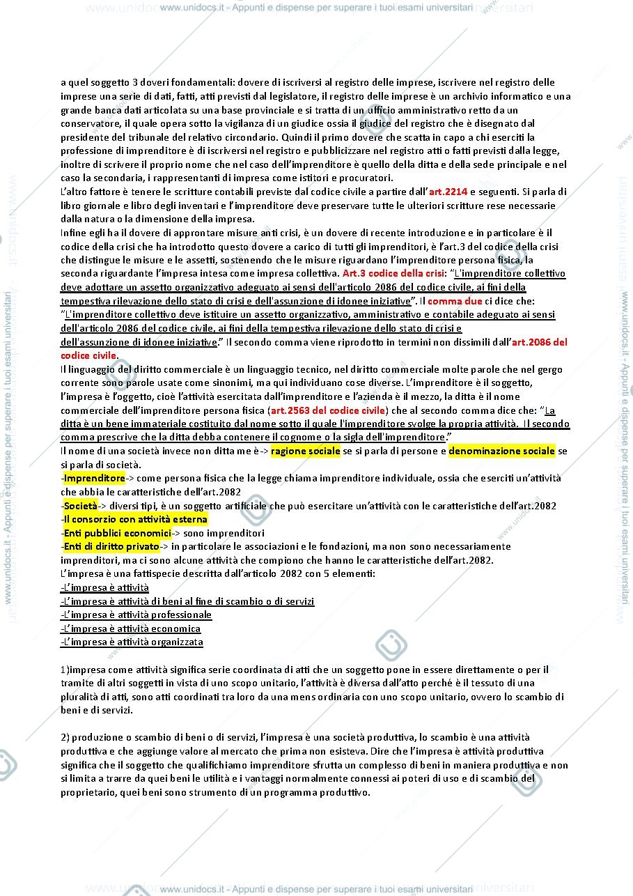 Anteprima pagina 3 — diritto commerciale 