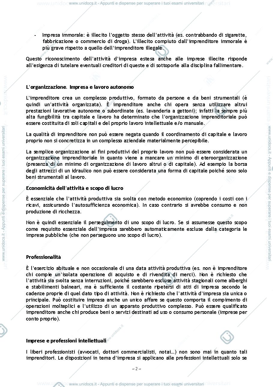 Anteprima pagina 2 — Riassunto Diritto Commerciale