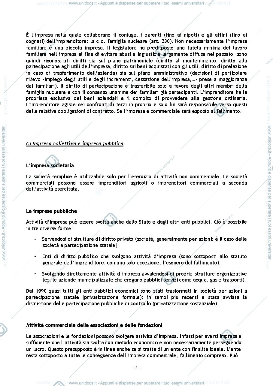 Anteprima pagina 5 — Riassunto Diritto Commerciale