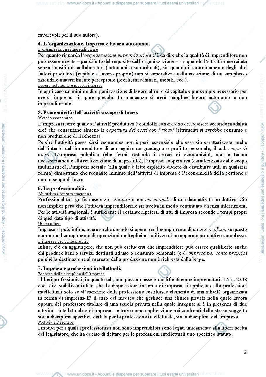 Anteprima pagina 2 — Dispensa diritto commerciale