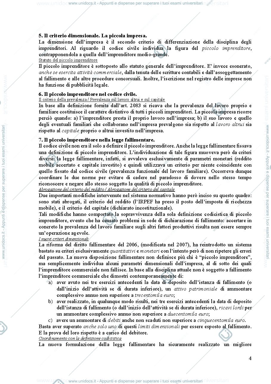 Anteprima pagina 4 — Dispensa diritto commerciale