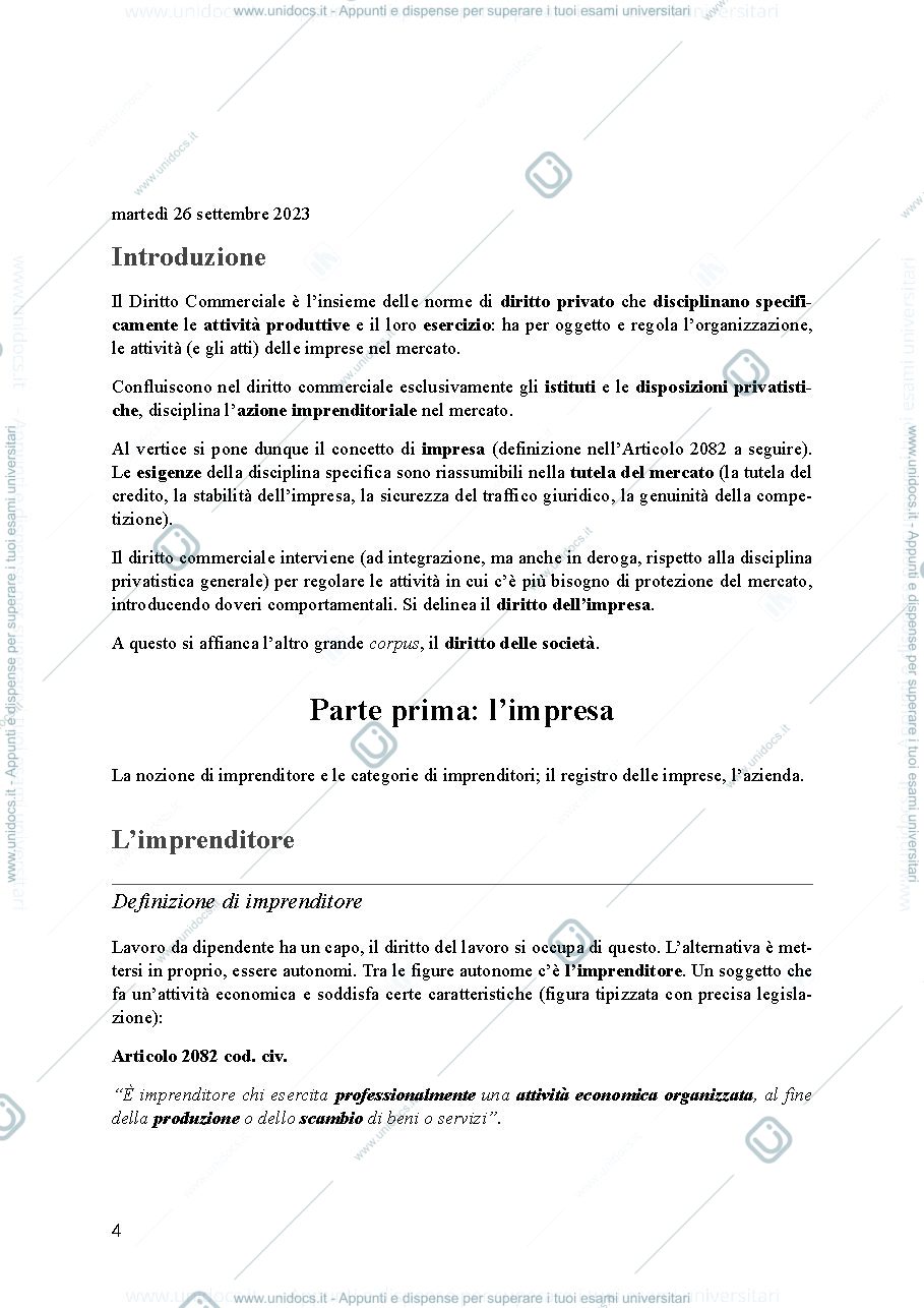 Anteprima pagina 4 — Appunti diritto commerciale