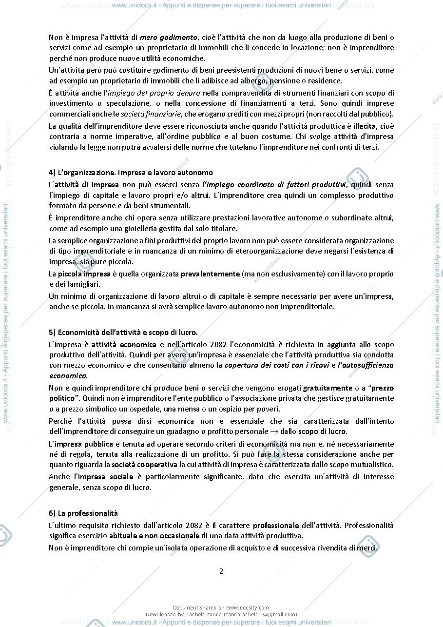 Anteprima pagina 2 — Dispensa diritto commerciale