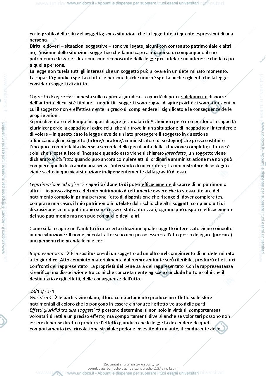 Anteprima pagina 3 — Appunti diritto privato