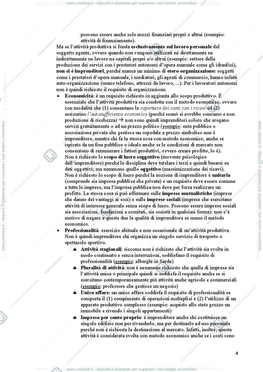 Anteprima pagina 4 — Riassunti Completissimi di Diritto Commerciale
