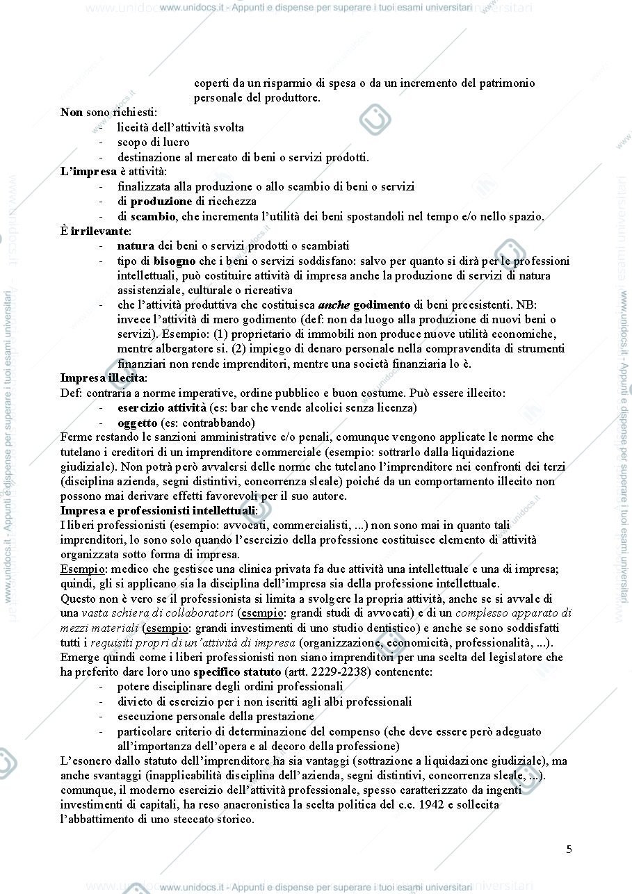 Anteprima pagina 5 — Riassunti Completissimi di Diritto Commerciale