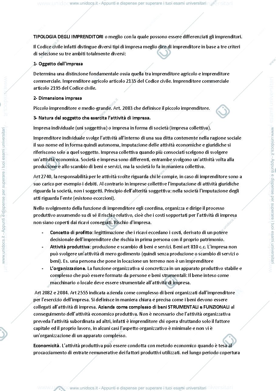 Anteprima pagina 2 — Diritto Commerciale pt.1