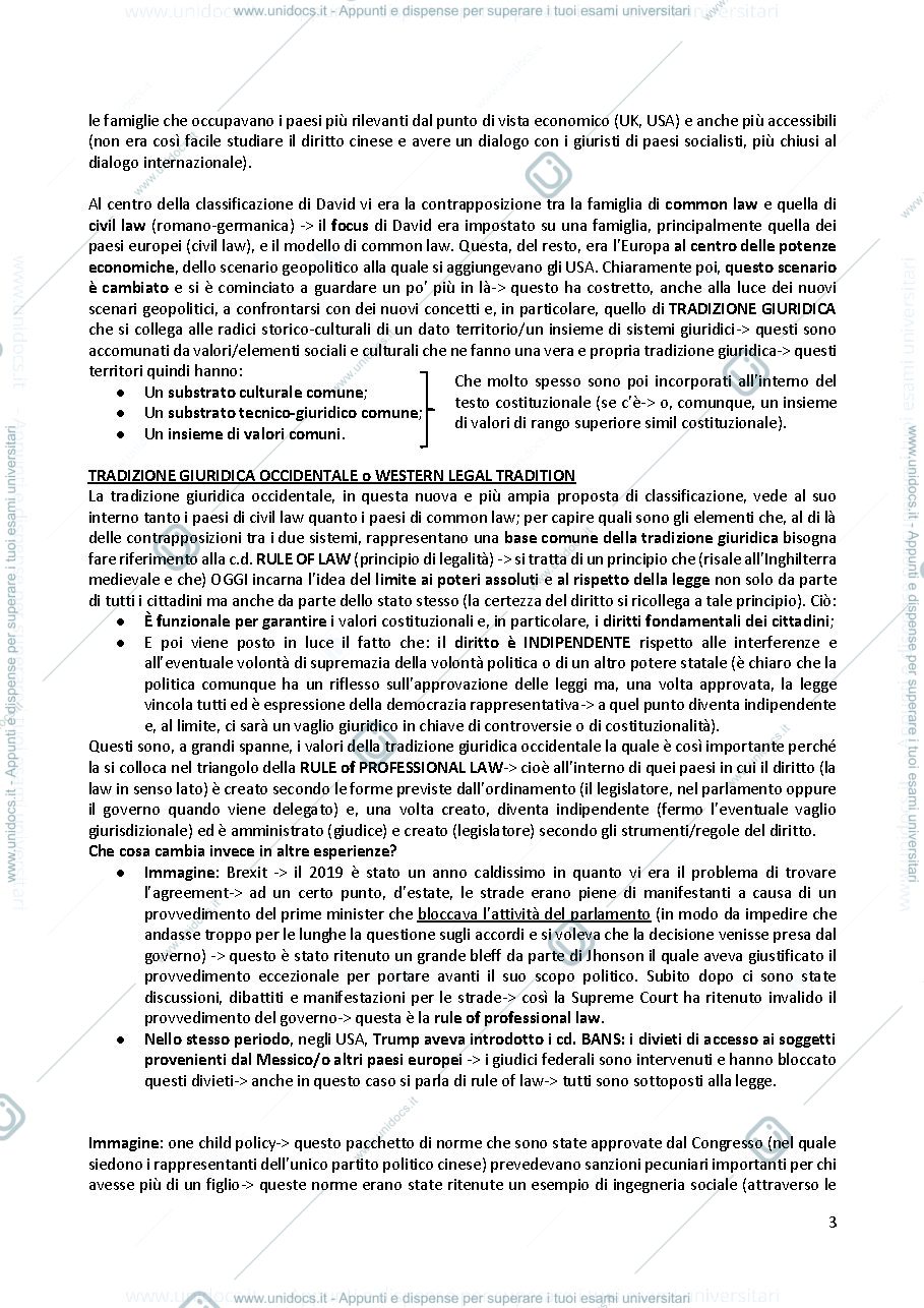 Anteprima pagina 3 — appunti di diritto privato comparato
