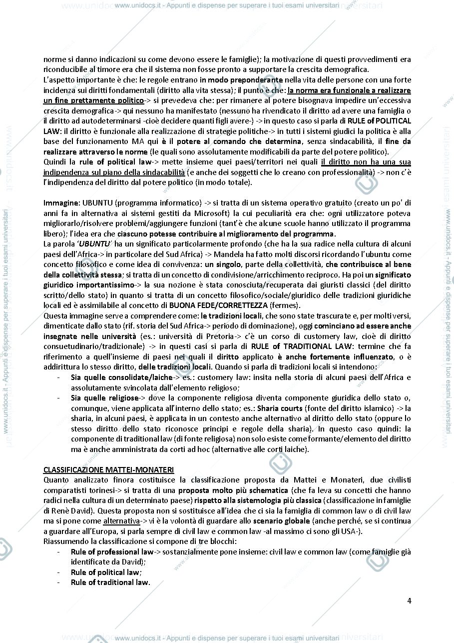 Anteprima pagina 4 — appunti di diritto privato comparato