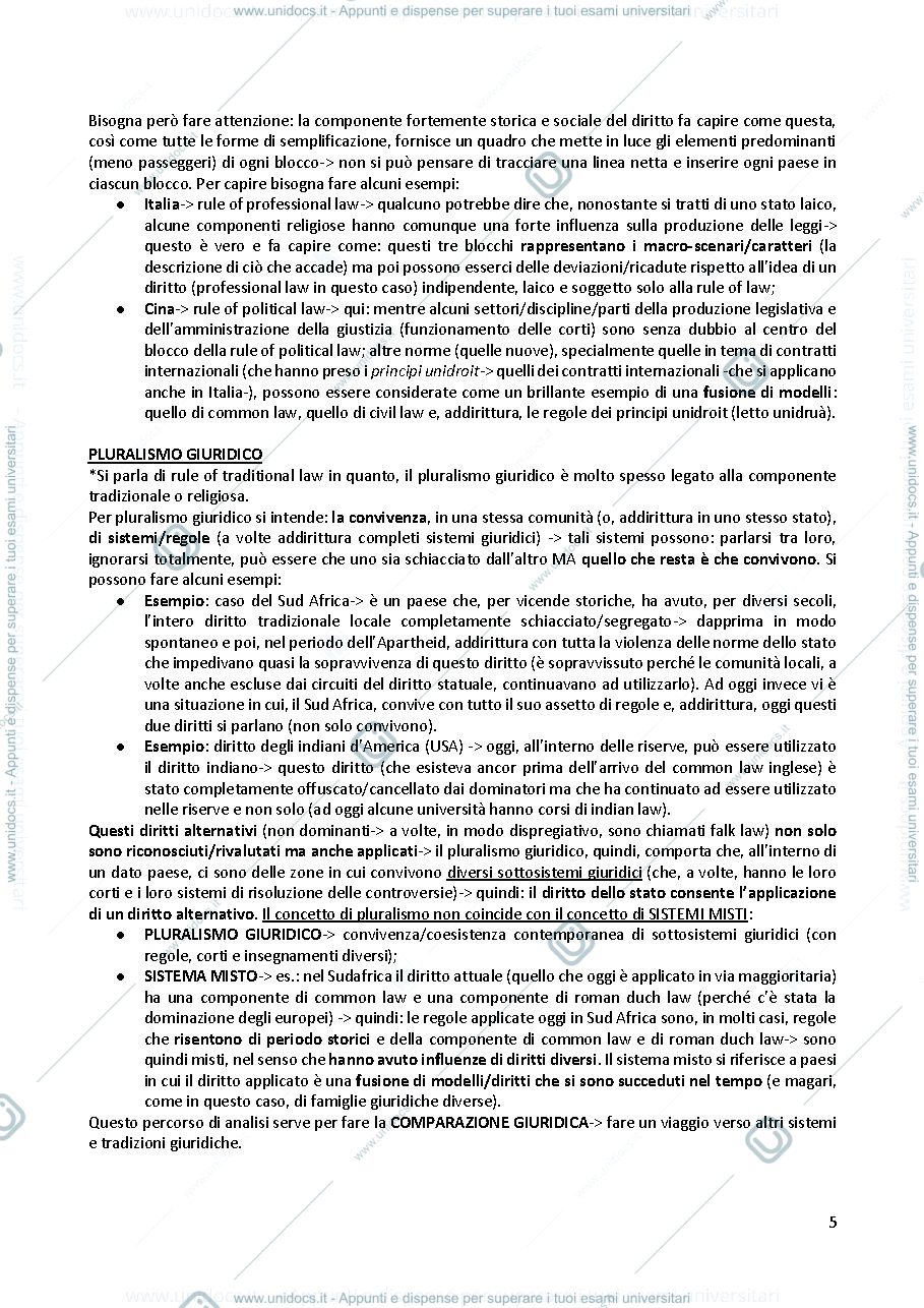 Anteprima pagina 5 — appunti di diritto privato comparato
