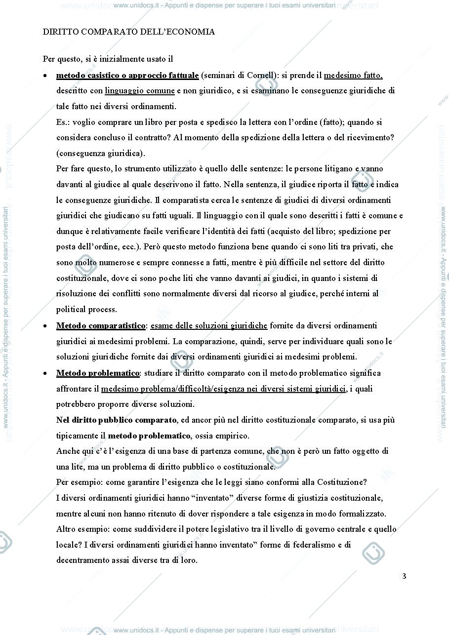 Anteprima pagina 3 — diritto comparato dell'economia Prof. Comba - Torino 