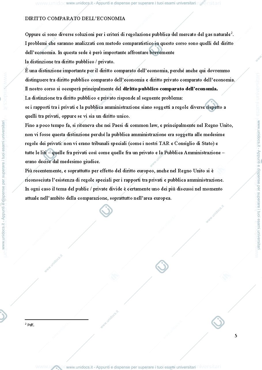 Anteprima pagina 5 — diritto comparato dell'economia Prof. Comba - Torino 