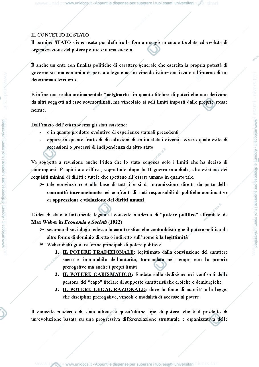 Anteprima pagina 1 — il concetto di stato 