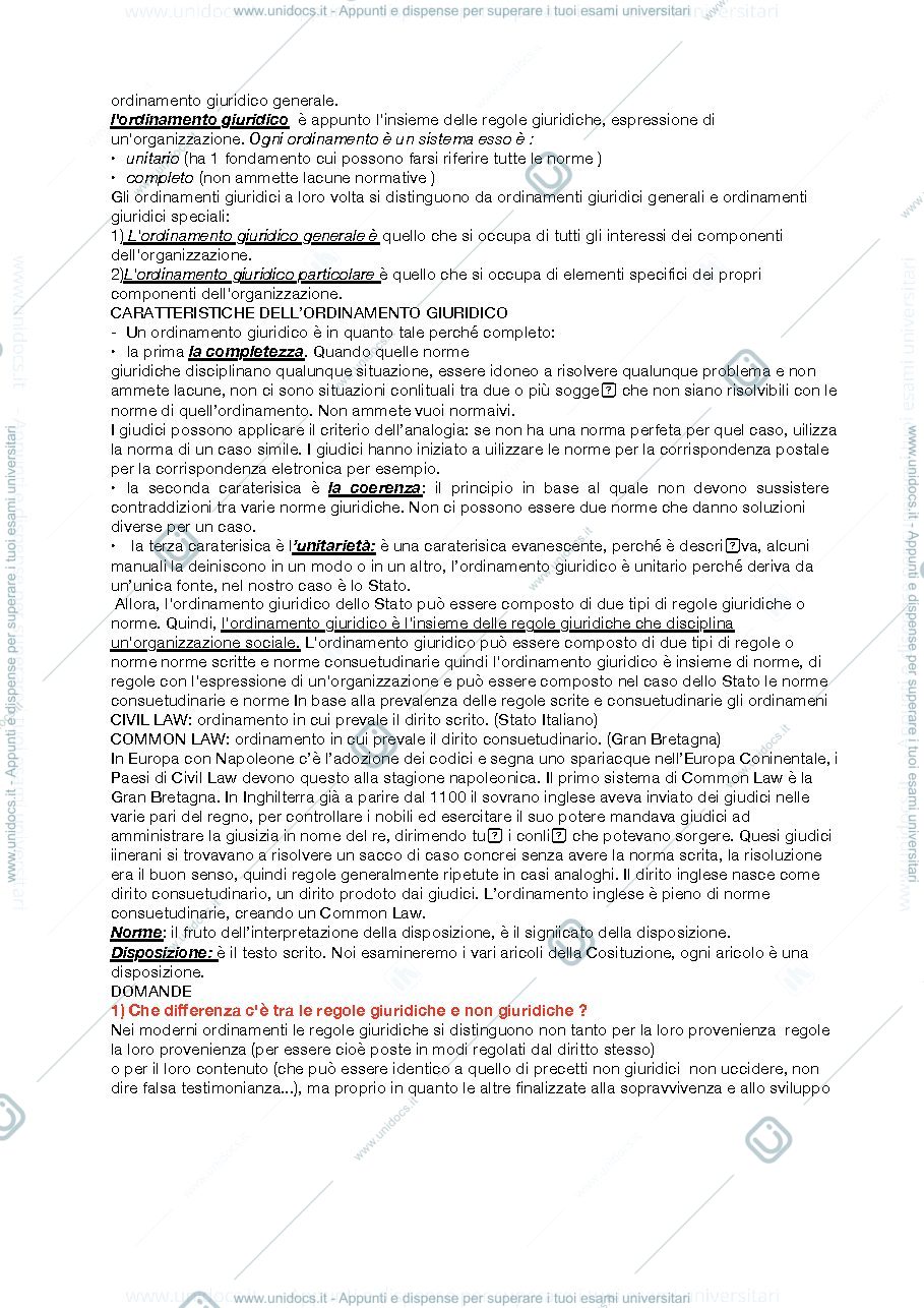 Anteprima pagina 2 — Diritto costituzionale prima parte parziale 