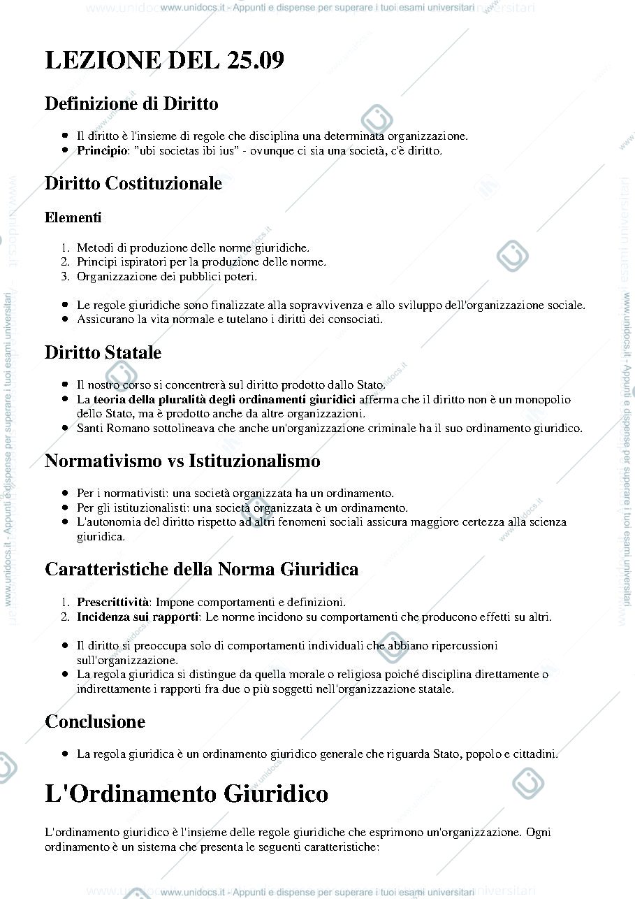 Anteprima pagina 1 — Diritto costituzionale parziale