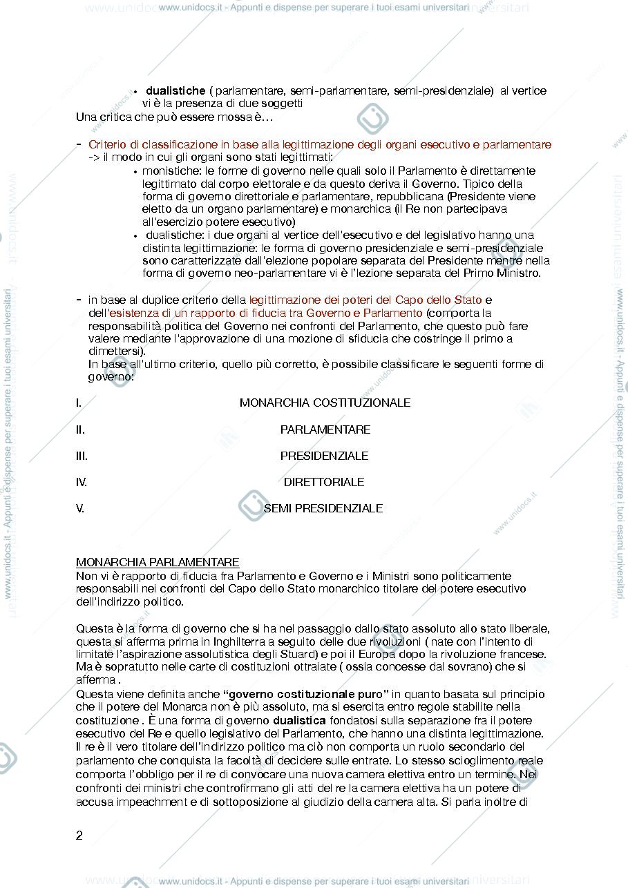 Anteprima pagina 2 — Appunti Esame diritto costituzionale e comparato  (III parziale)