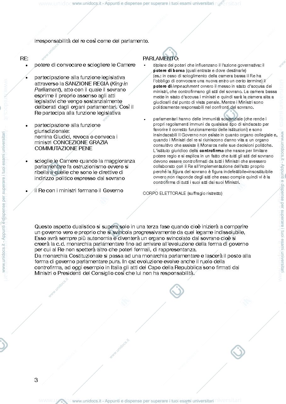 Anteprima pagina 3 — Appunti Esame diritto costituzionale e comparato  (III parziale)
