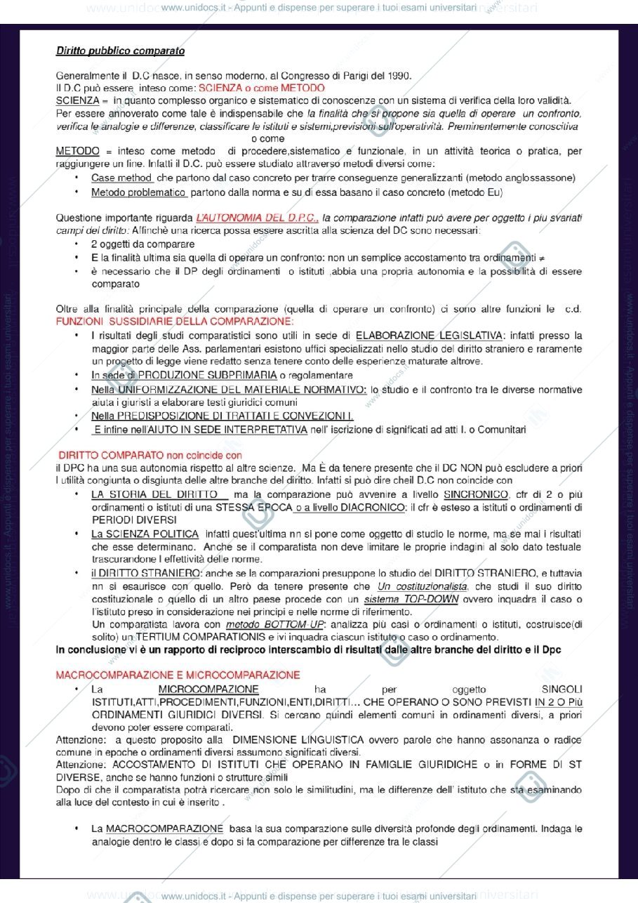 Anteprima pagina 1 — Schemi COSTITUZIONALE COMPARATO