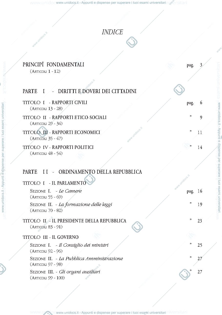 Anteprima pagina 3 — Diritto Costituzionale prima parte