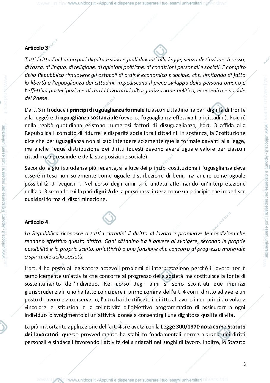 Anteprima pagina 3 — Diritto Costituzionale I 