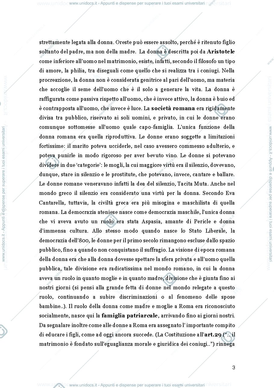 Anteprima pagina 3 — Appunti diritti delle donne nello Stato costituzionale