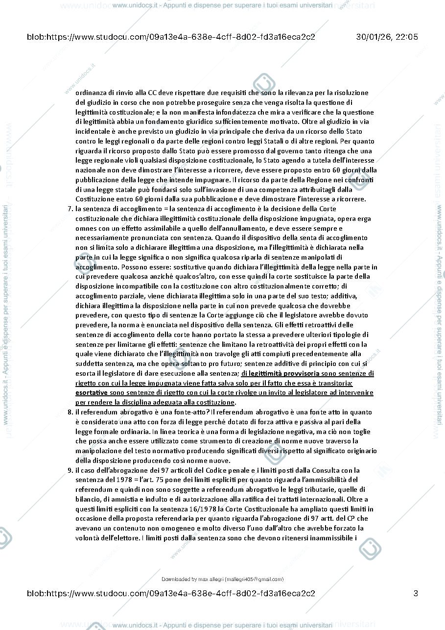 Anteprima pagina 2 — Diritto Costituzionale, Pellizzone I