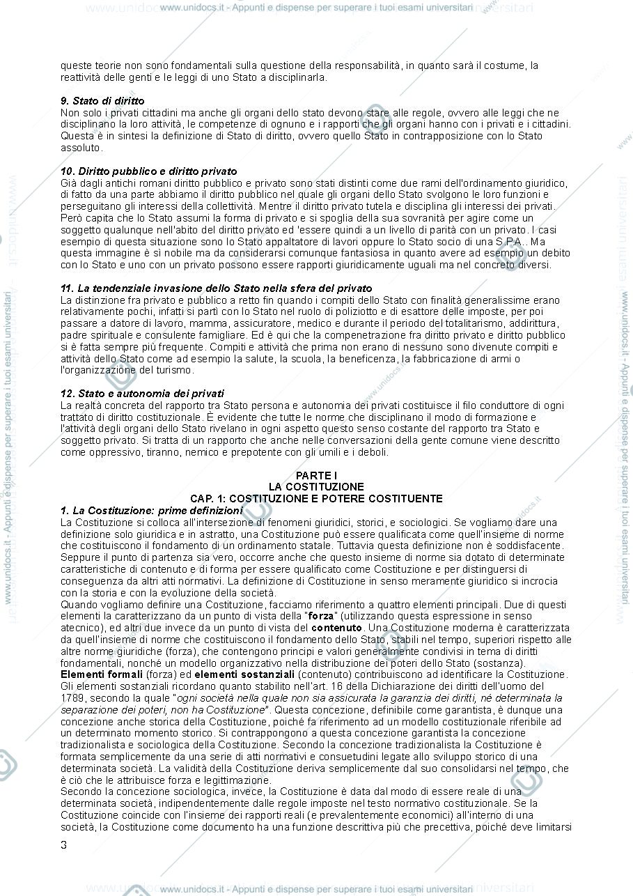 Anteprima pagina 3 — diritto costituzionale 