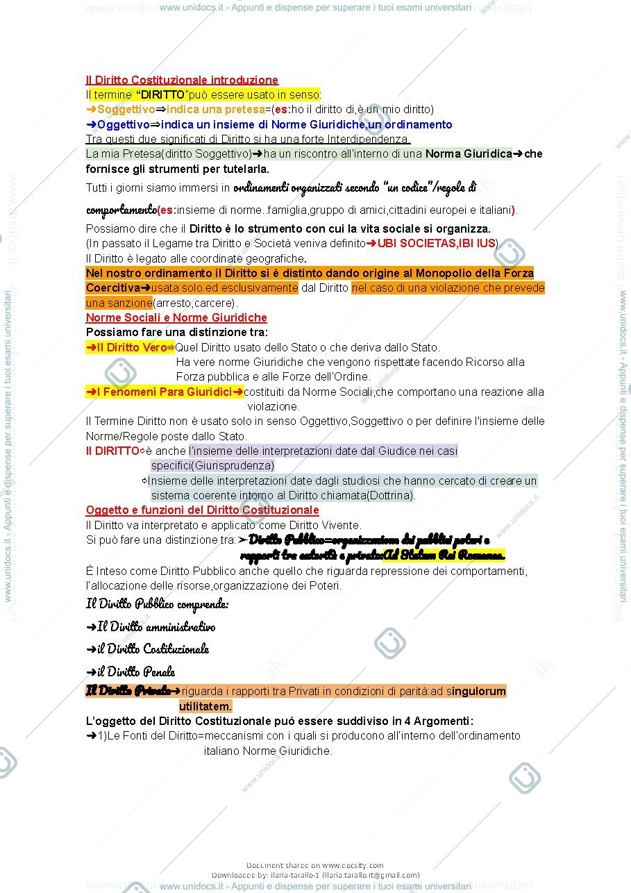 Anteprima pagina 2 — Diritto Costituzionale