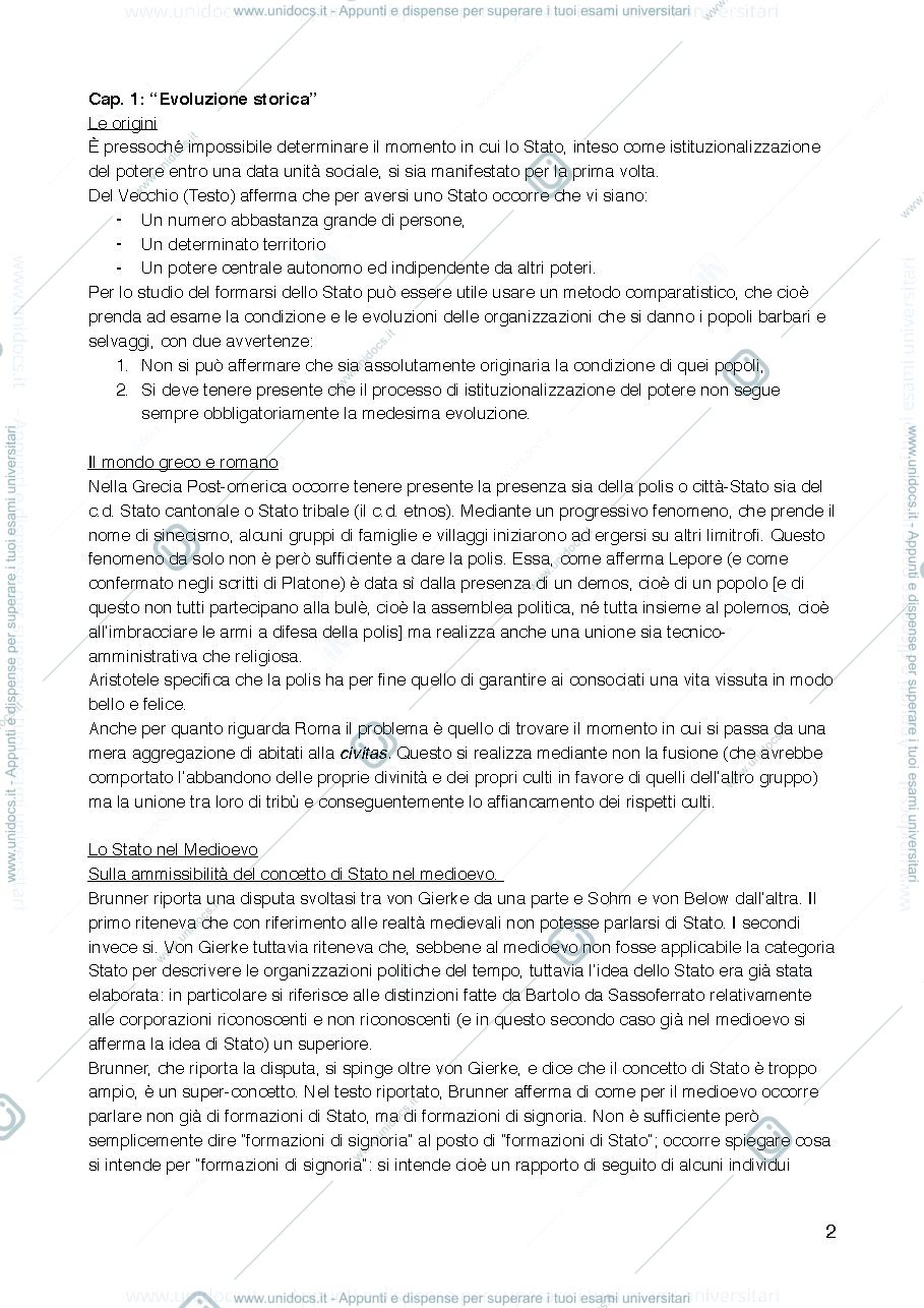 Anteprima pagina 2 — Riassunto libro per esame di dottrina dello stato 