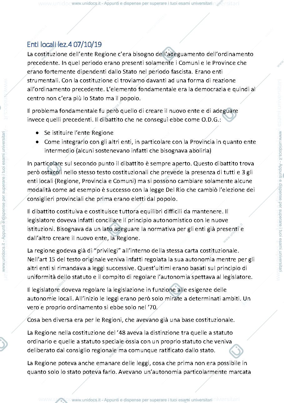 Anteprima pagina 1 — diritto degli enti locali