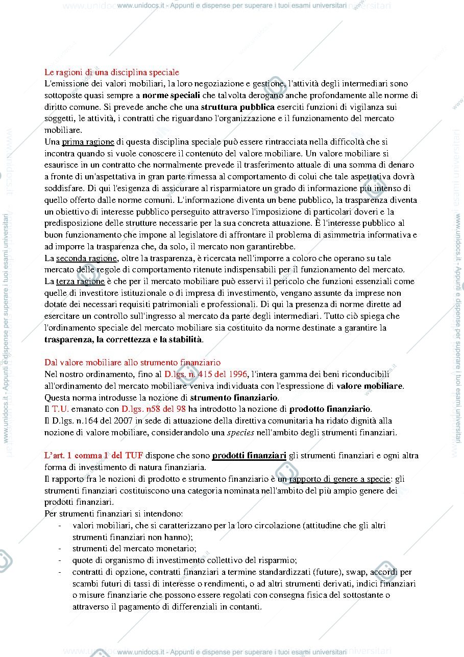 Anteprima pagina 2 — Appunti diritto degli intermediari (in particolare parte del corso sulle società quotate)