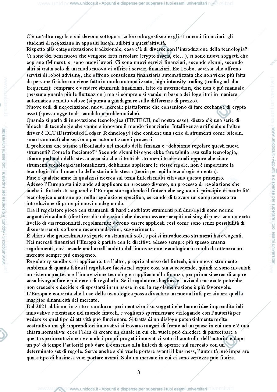 Anteprima pagina 3 — Appunti di Diritto dei mercati finanziari
