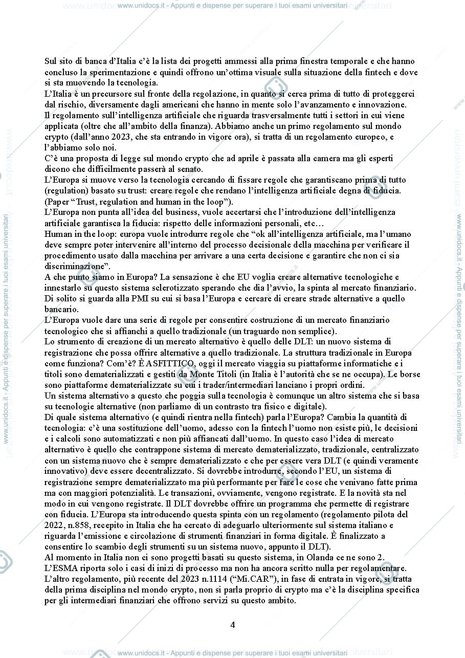 Anteprima pagina 4 — Appunti di Diritto dei mercati finanziari