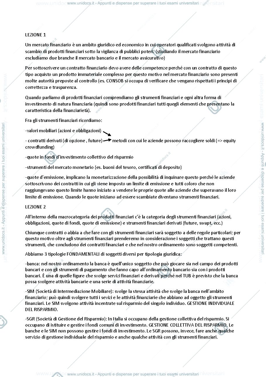Anteprima pagina 1 — prima parte appunti per 1 parziale