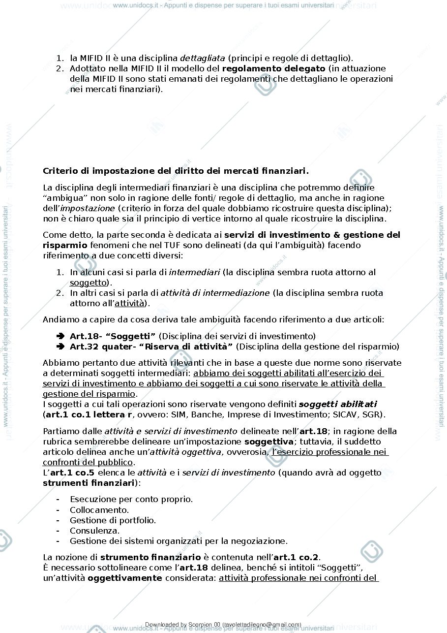 Anteprima pagina 3 — diritto dei mercati finanziari 